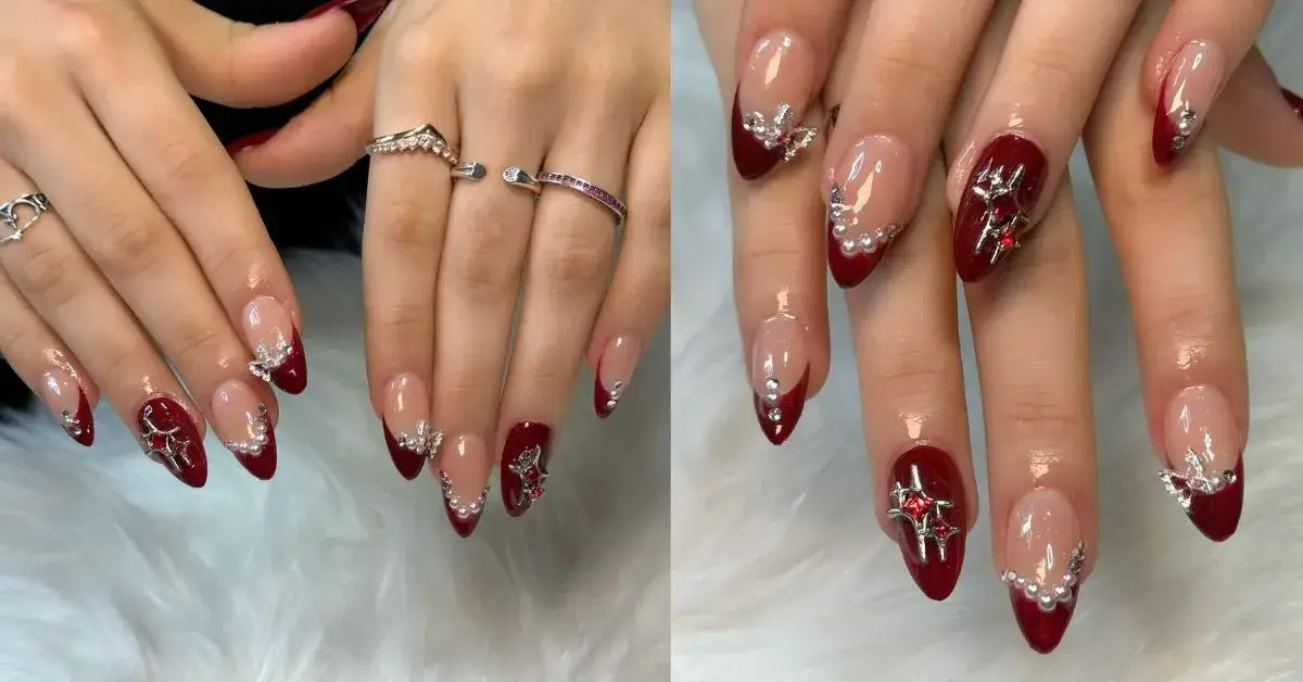 Burgundy Nails