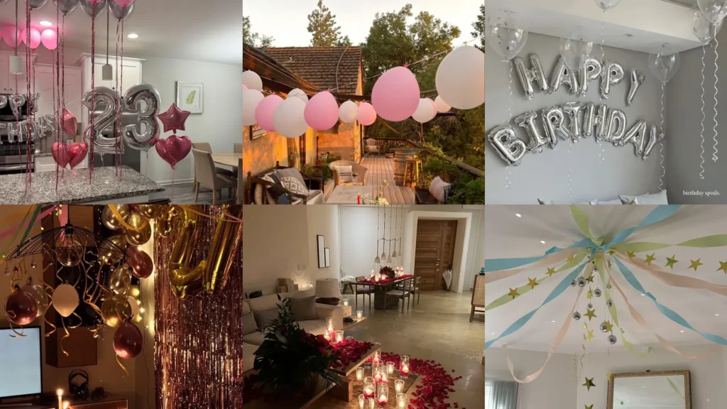 20 Apartment Birthday Decorations With Balloons, Flowers and Sparkle