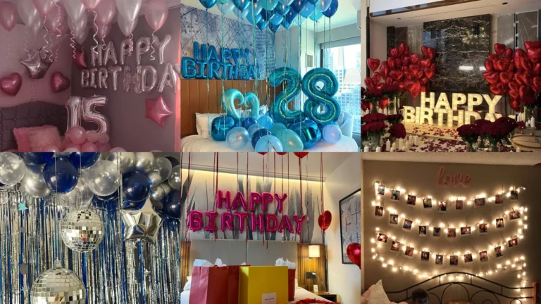 20 Birthday Room Decoration Ideas With Balloons, Photos and Sparkle
