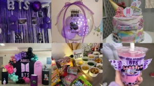 20 BTS Themed Party Ideas With Purple Decor, Cakes and Cute Details