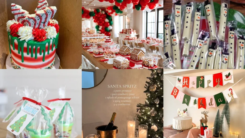 20 Christmas Birthday Party Ideas With Festive Cakes, Decor and Treats