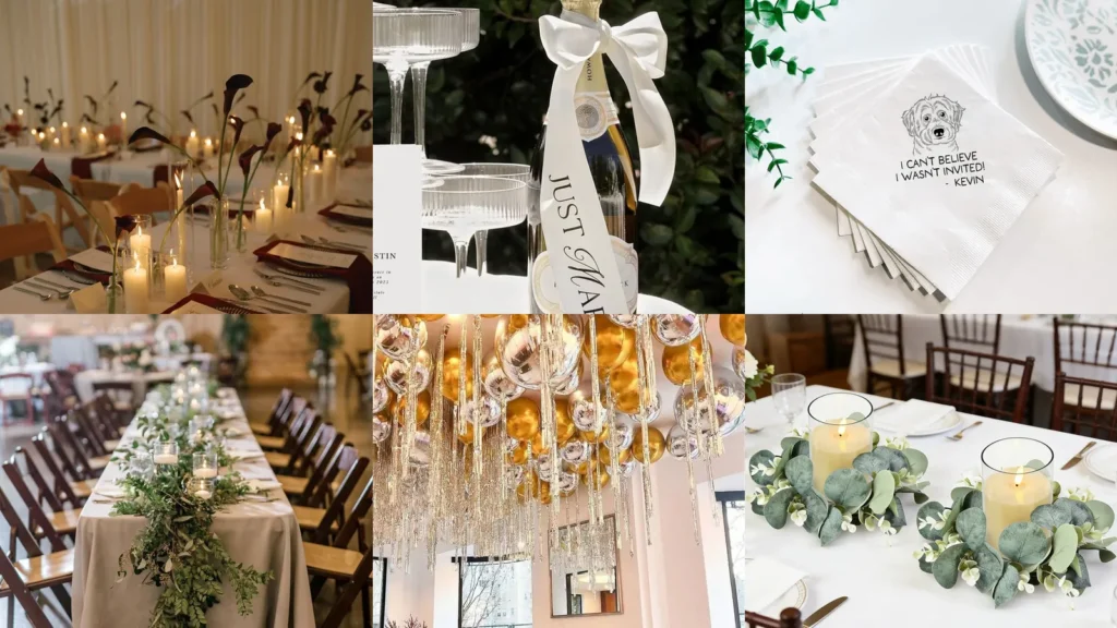 20 Elopement Party Decor Ideas With Flowers, Candles and Personal Touches