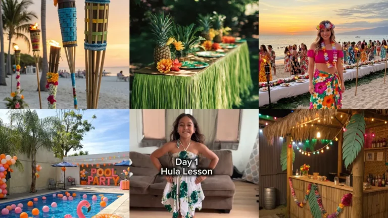 20 Hawaiian Themed Party Ideas With Flowers, Fun Drinks and Colorful Decor