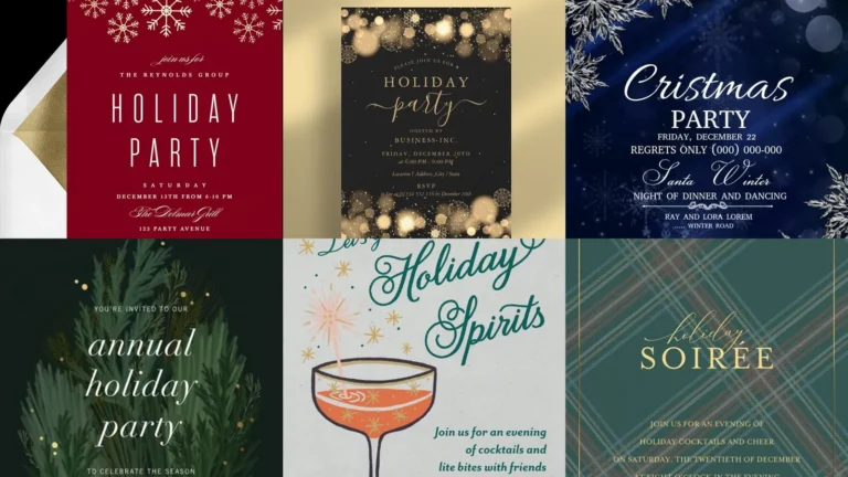 20 Holiday Party Invitations and Festive Design Ideas to Save