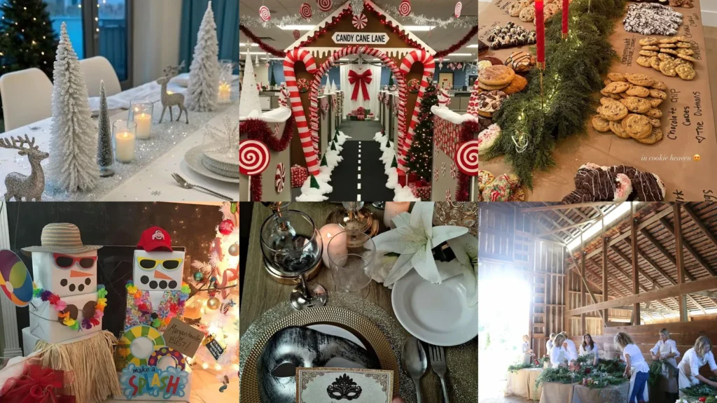 20 Holiday Party Themes With Festive Tables + Fun Details