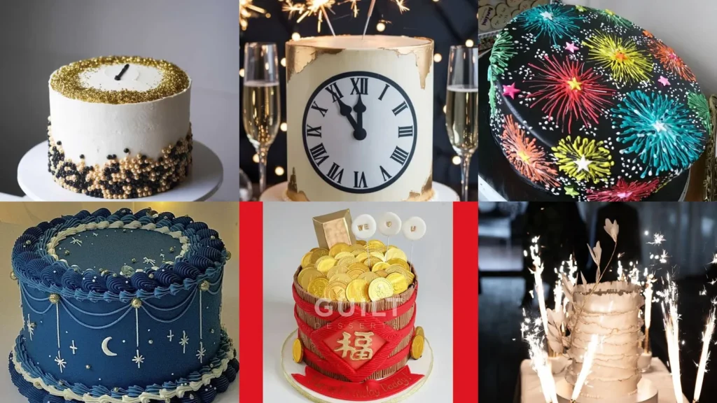20 New Year's Cake Ideas With Stars, Sparkle and Midnight Details
