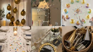 20 New Years Eve Party Decor at Home Ideas With Balloons, Stars and Sparkle