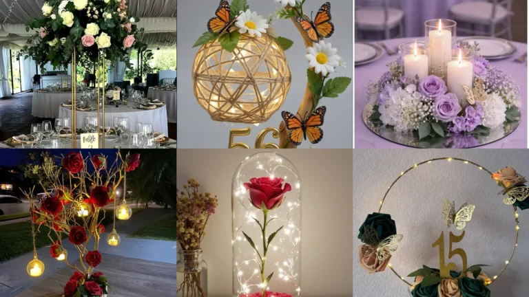 19 Quinceanera Centerpiece Ideas With Flowers, Butterflies and Sparkle